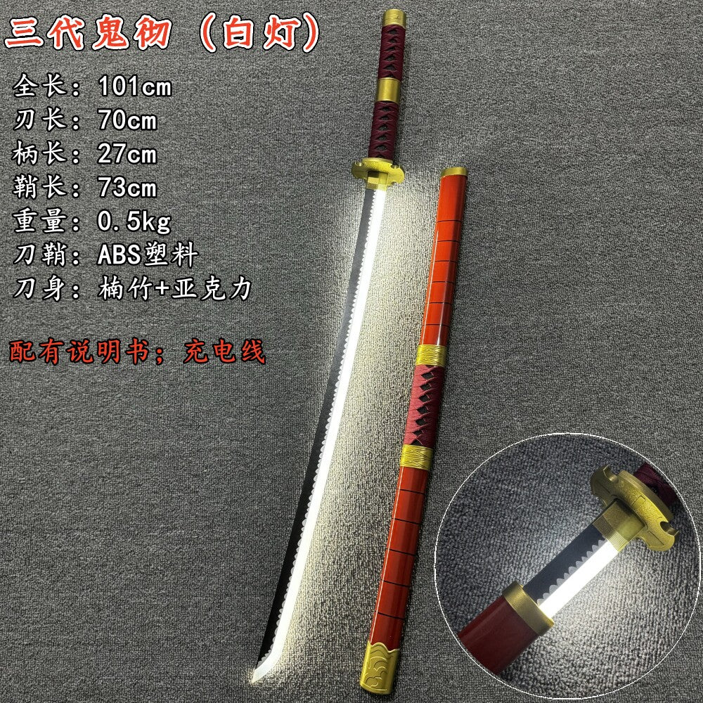 Roronoa Zoro Wado Ichimonji Charging Glowing Katana